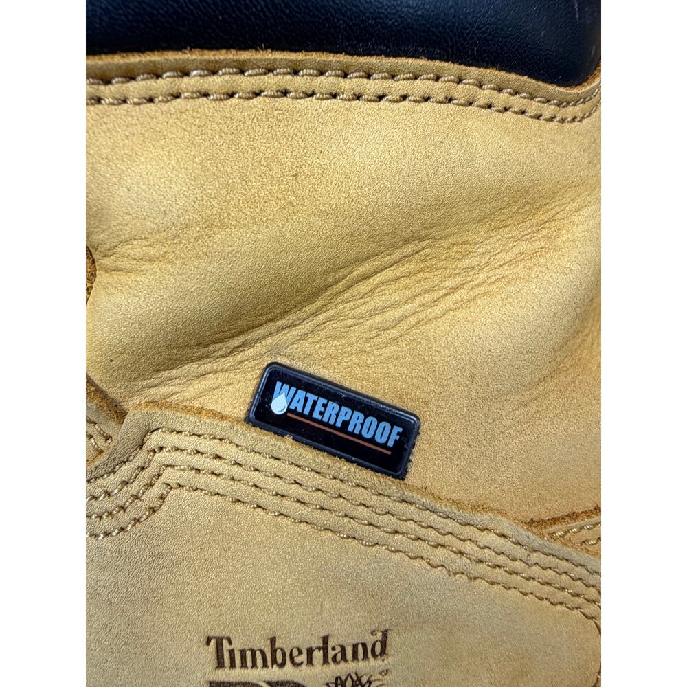 Timberland Pro Men's Tan 10M Waterproof Soft Toe Direct Attach 6 Inch Work Boots - Picture 13 of 13